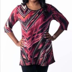 Chic Women's Multicolor Tunic Top